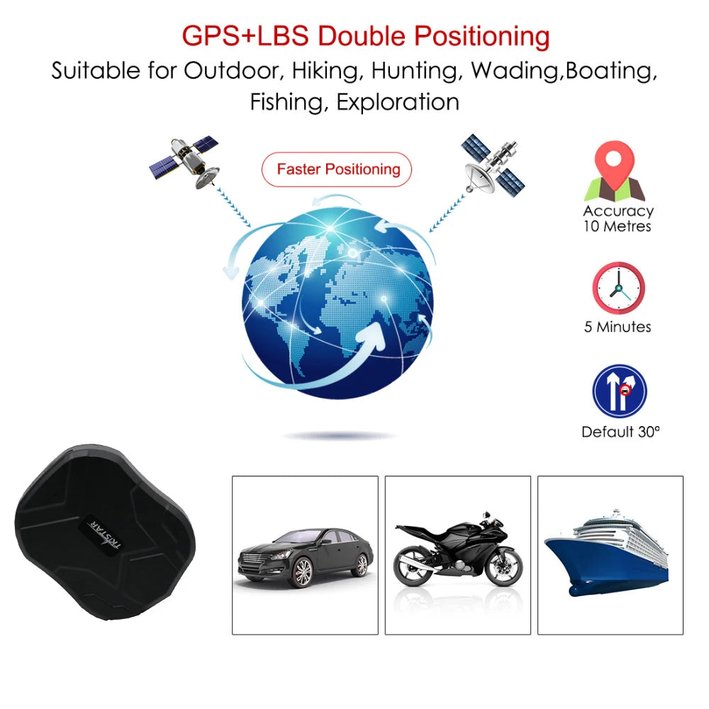 Mini GPS Tracker  TK905 1500Mah Mini GPS Tracker Car GPS Locator Mini GPS Tracker Auto Magnet Voice Monitor Free Web APP