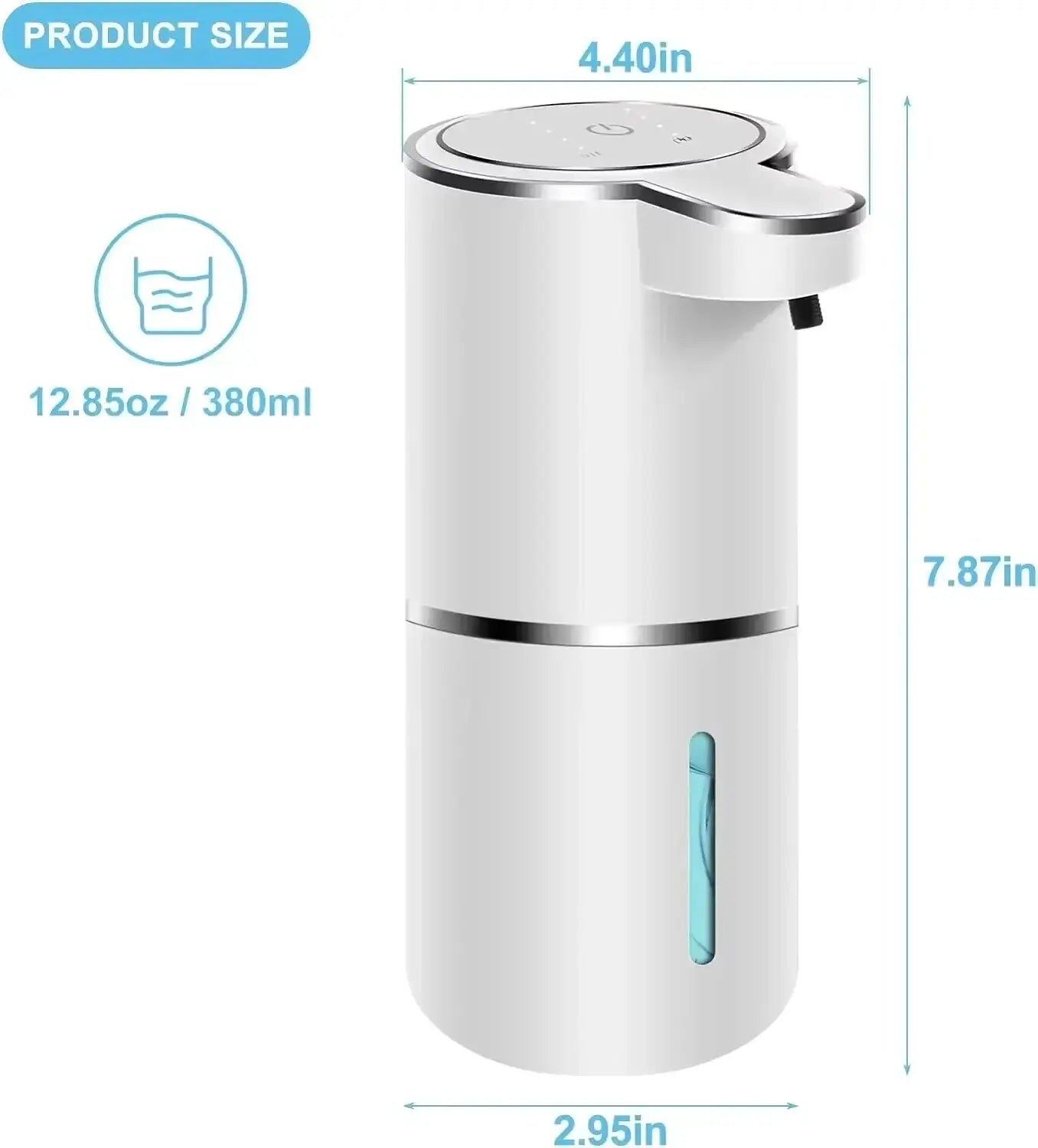 NEW 380ML Automatic Foam Soap P11 Dispenser Bathroom Smart Washing Hand Machine with USB Charging ABS 4 Level Adjustable